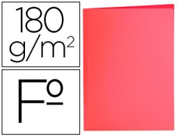 Subcarpeta cartulina Liderpapel Folio rojo pastel 180 g/m²